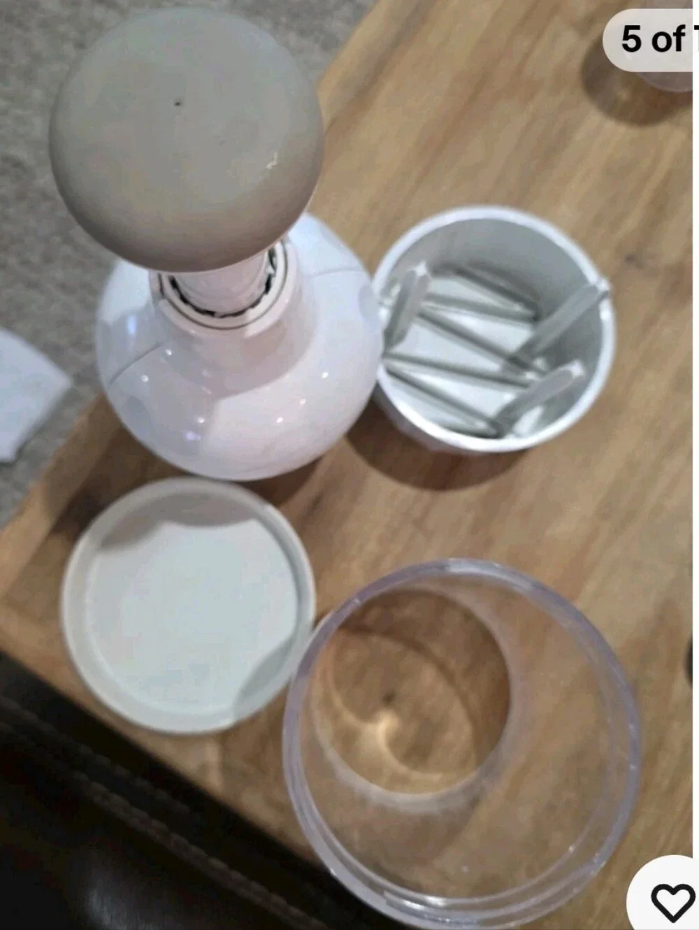 Pampered Chef Food Chopper rotating stainless plunger style kitchen Cooking Cut